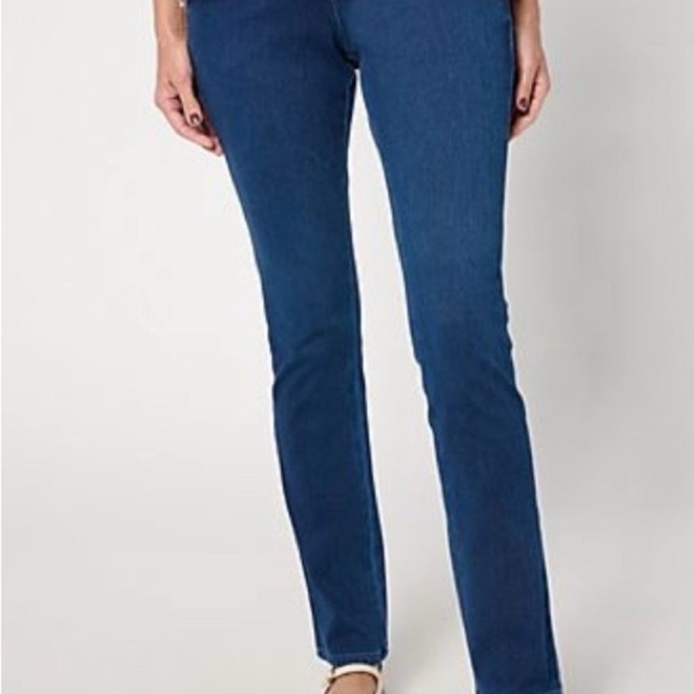 Belle by Kim Gravel Straight Leg Blue Jeans